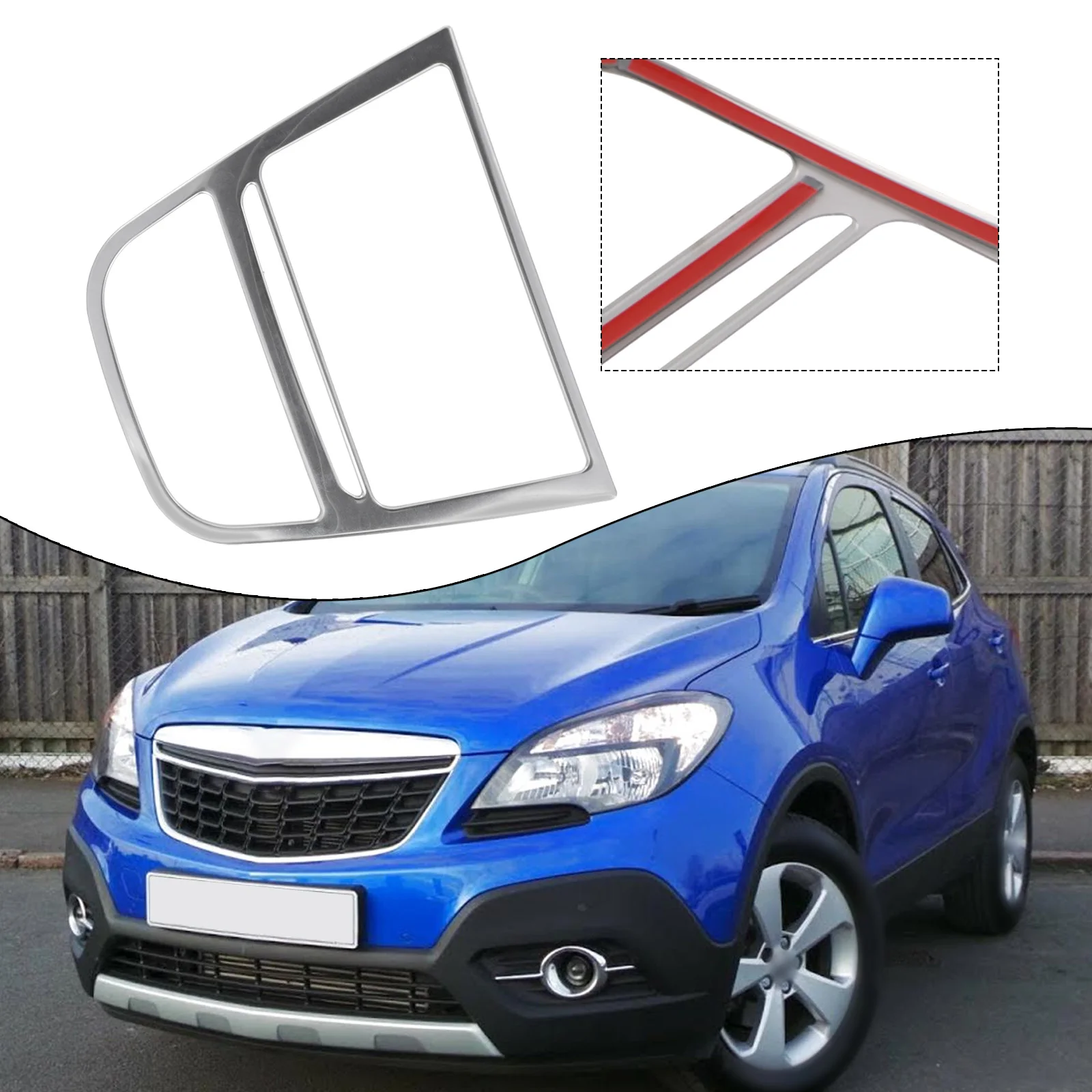 Center Console Switch Panel Molding Cover Trim For Vauxhall For Mokka Models 2013-2016 Stainless Steel Panel Cover Trim