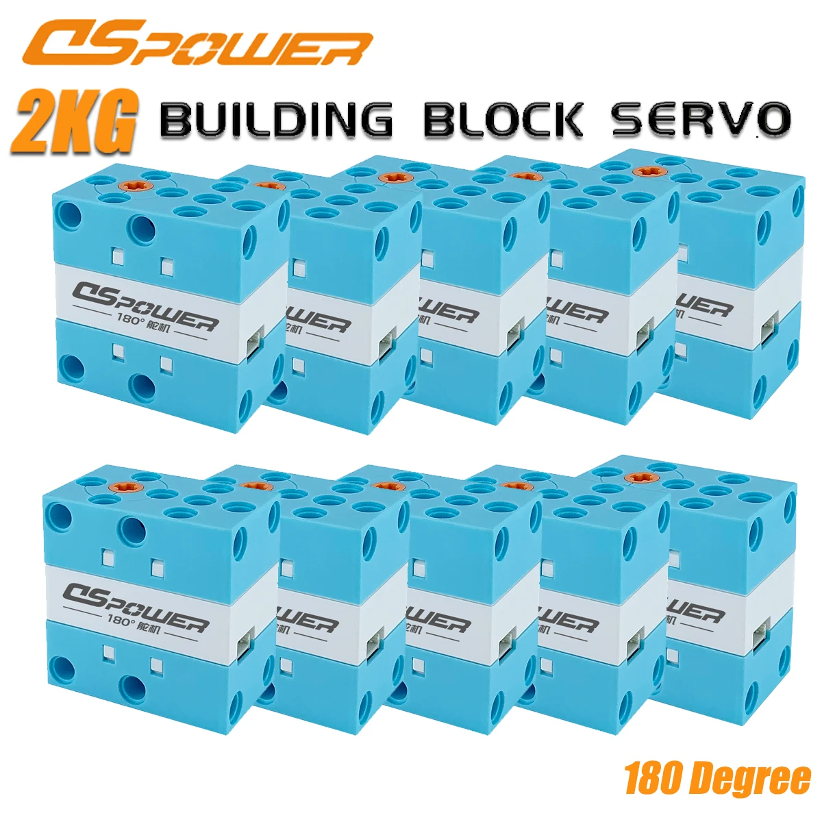 DSpower 1/2/5/10 SZTUK 2KG 180 °   Programowalny serwomechanizm z klocków konstrukcyjnych, porowaty bit, dwukierunkowe wyjście, programowanie do części robota DIY