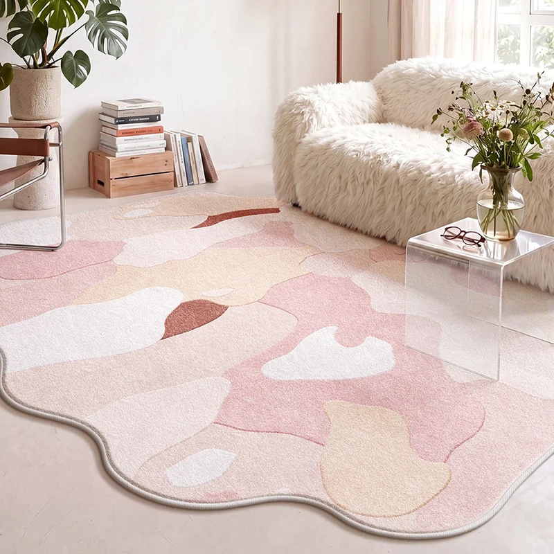Living Room Carpet Soft Comfortable Faux Cashmere Rug Large Sized Dopamine Irregular-shaped Floor Mat Home Decoration Carpets