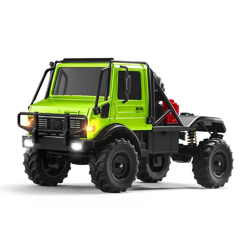 Mangniu منتج جديد Mn333 Unimog 1:18 سبيكة تسلق الجبهة 4*4 جميع التضاريس الإطارات كامل النطاق التحكم عن بعد نموذج سيارة هدية
