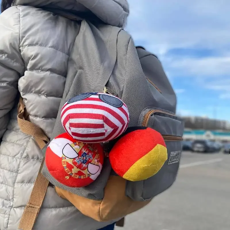 10cm Country Ball Stuffed Toys Poland Ball Plushies Toy Countryballs Plush Toy Anime Plush Mini Pendant Gift for Children Adults