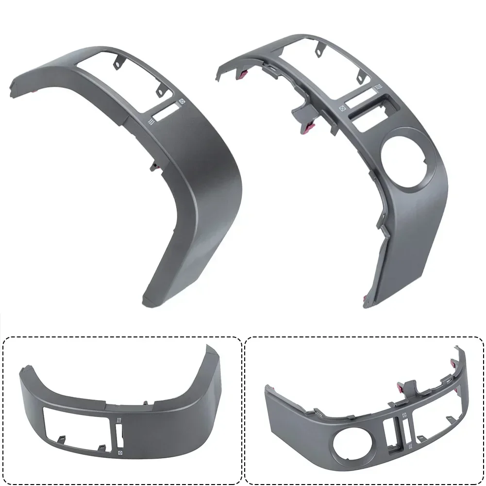 2pcs A/C Dash Air Vent Trim Right Center Inner A/C Dash Air Vent Trim Replace For Toyota Prius 2004 -2009 Plastic Silver Numb1+3