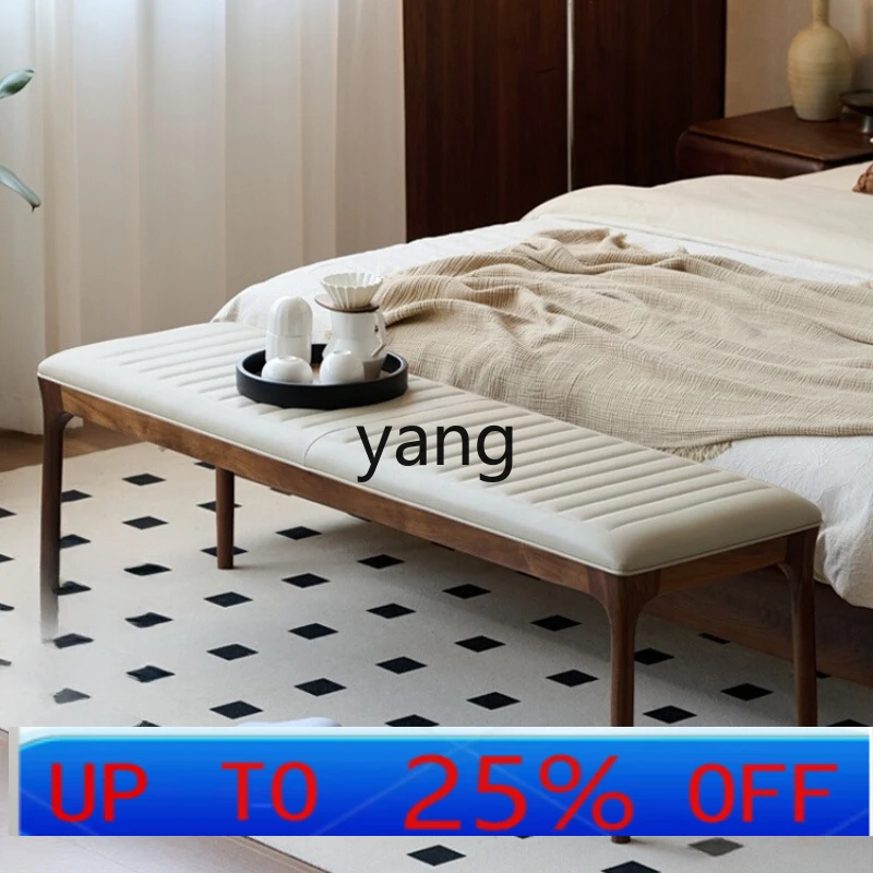 

lmm black walnut bedside bench simple soft bag bench family bedroom bedside couch bench