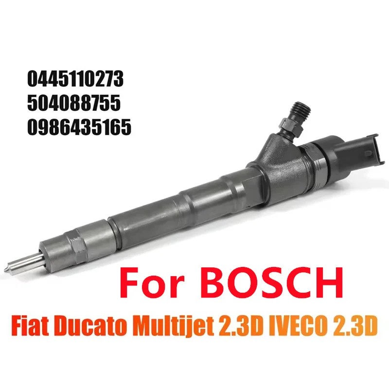 Common Rail Fuel Injector for Fiat Ducato and Iveco Daily 2.3D, 0445110273, 504088755, 504377671, 0986435165, New