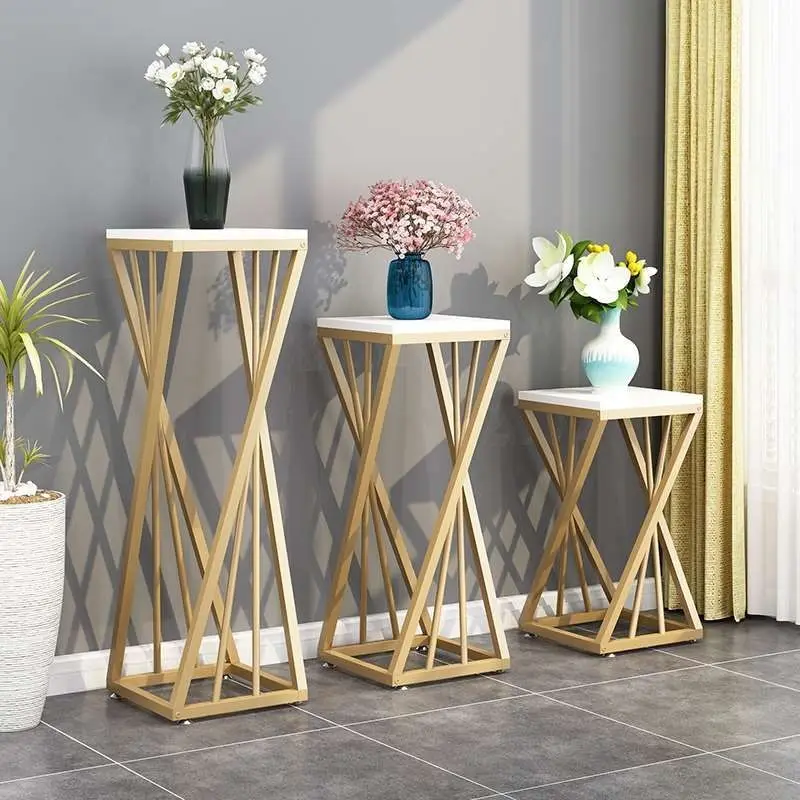 Flower shelf living room floor-to-ceiling Nordic light luxury decoration
