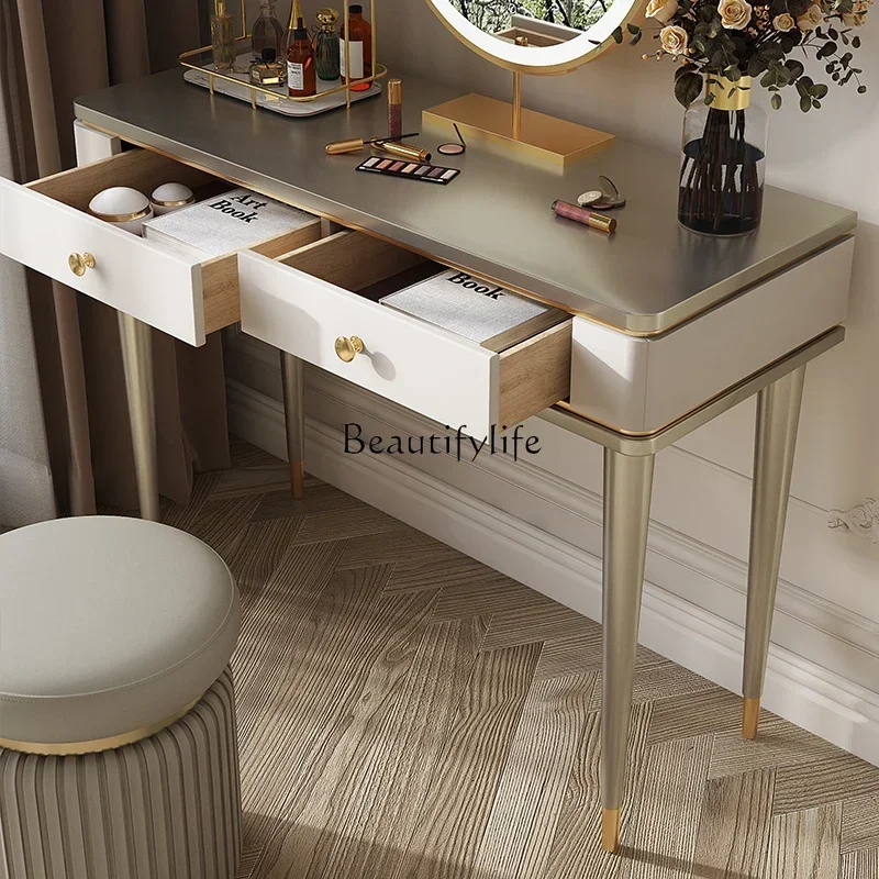 Novo armário de armazenamento de madeira maciça integrado quarto pequena luz luxo mesa cabeceira canto integrado