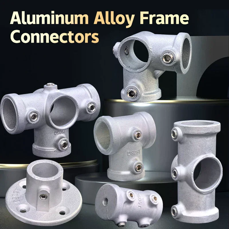 20/25mm Steel Tube Shelf Parts Aluminum Alloy Connector Elbow Tee Base Flat Three-dimensional Fitting Connection Fastener