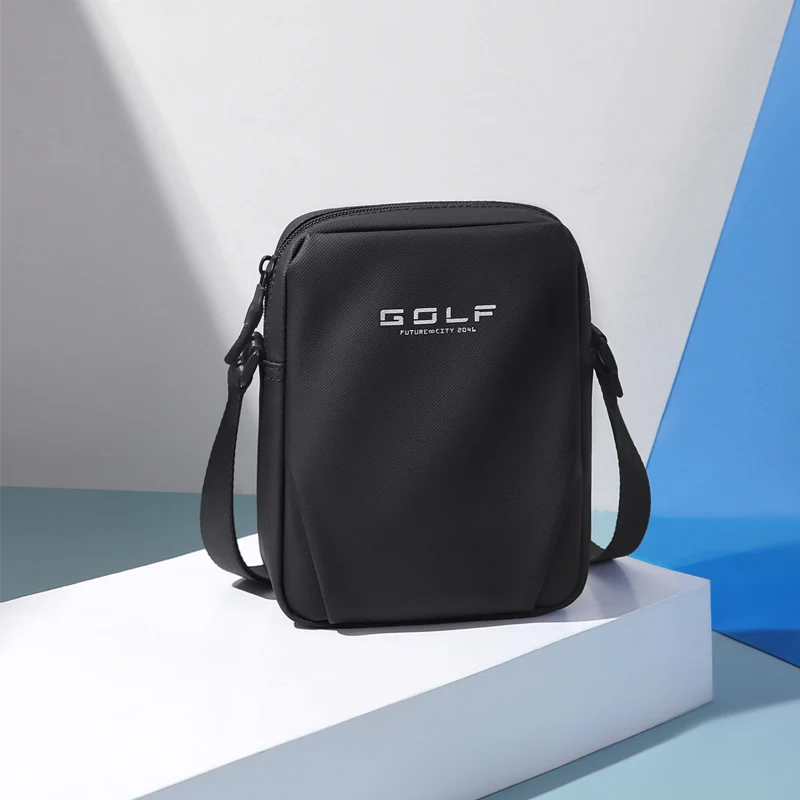 GOLF Crossbody Bags for Men Oxford Shoulder Bag Casual Man Mobile Phone Mini Cross Bag Black Small Sling Messenger Chest Handbag