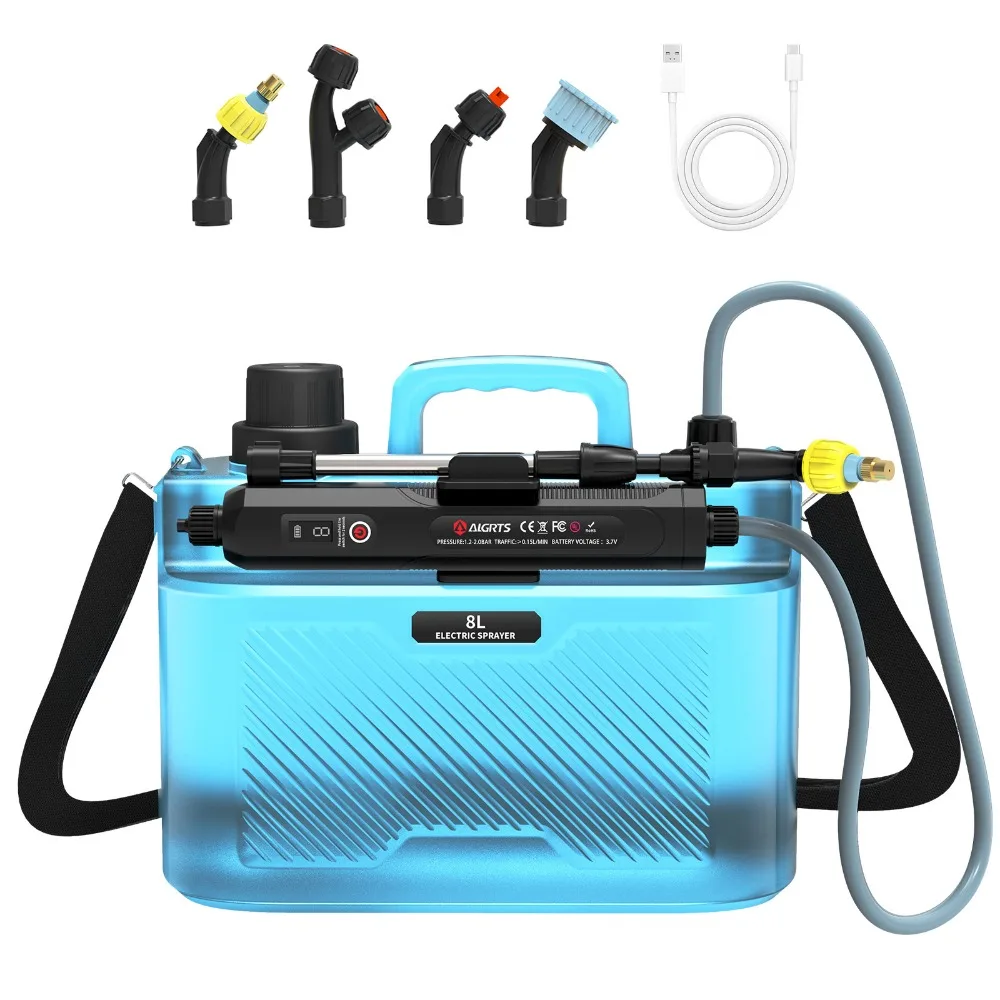 3-Speed Electric Sprayer with Lithium Battery – High-Pressure Disinfection & Garden Sprayer with Digital Display