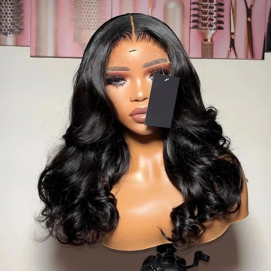 250% Body Wave Short Bob 13x4 13x6 HD Transparent Lace Frontal Human Hair Wigs Water Wave 5x5 Closure Glueless Wig For Women