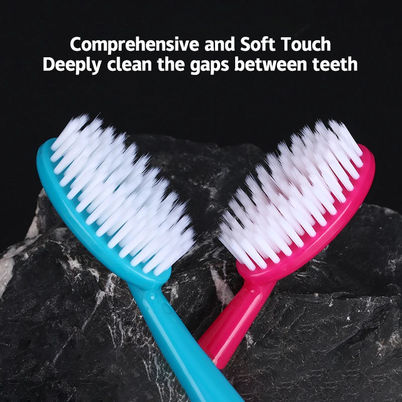 Big Head Toothbrush Oral Care Deep Cleaning Oral Cleaning Soft Bristle Couple Manual Toothbrush Cute Teeth Brush