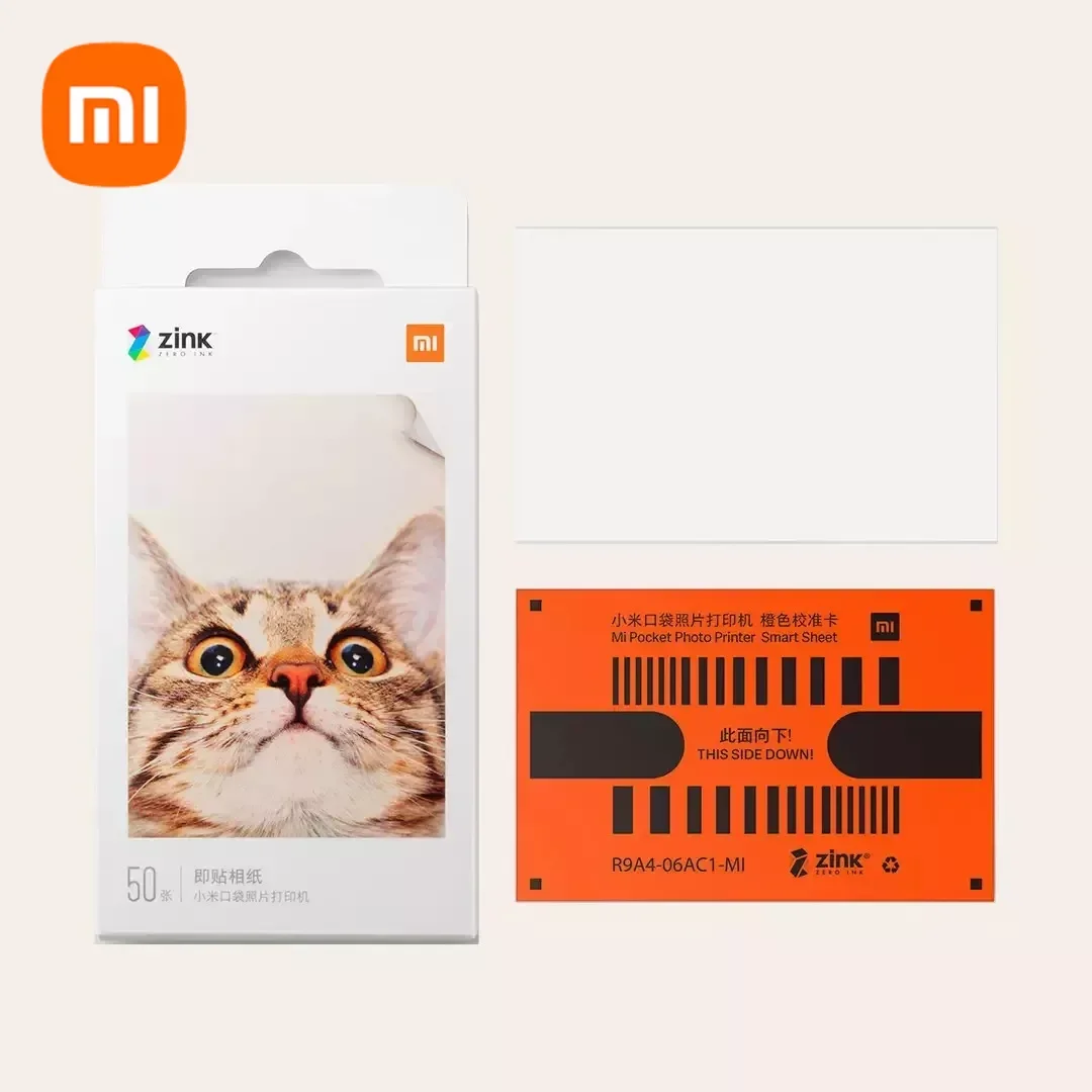 Original Xiaomi ZINK Pocket Printer Paper Self-adhesive Photo Print Xiaomi 3-inch Pocket Photo Printer Durable Printer Papers