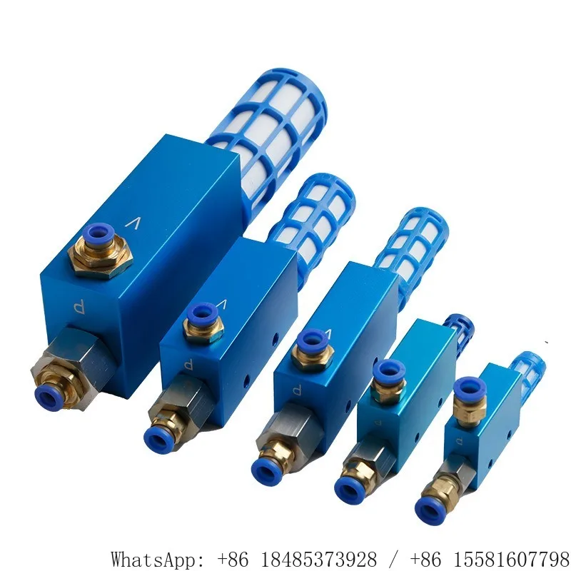 High Flow Negative Pressure Vacuum Generator EV10-HS EV15-HS EV20-HS Pneumatic Vacuum Ejector with Fitting and Muffler