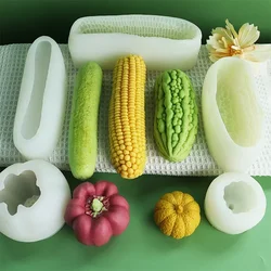 3d Simulation Vegetable Fruit Silicone Mold Corn Avocado Cucumber Fondant Cake Mold DIY Ice Cream Pastry Baking Accessories