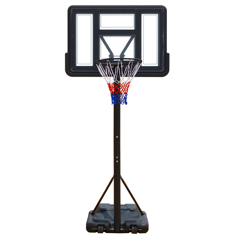 Supporto per canestro da basket portatile per adulti mobile per interni all\'aperto con regolazione della mano Deluxe con palla per bambini