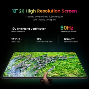 KELAST-T60 ANDROID 14 TABLET, 12 Zoll, 2K, 90 Hz, 8 GB + 12 GB RAM, 256 GB ROM, T620 Octa-Core, 8000mAh, 18W PD, Schnellbelastung, 4G, Volte, GPS, Tablets 8 Hauptverkaufsplatte iPhone x 256 GB - №1