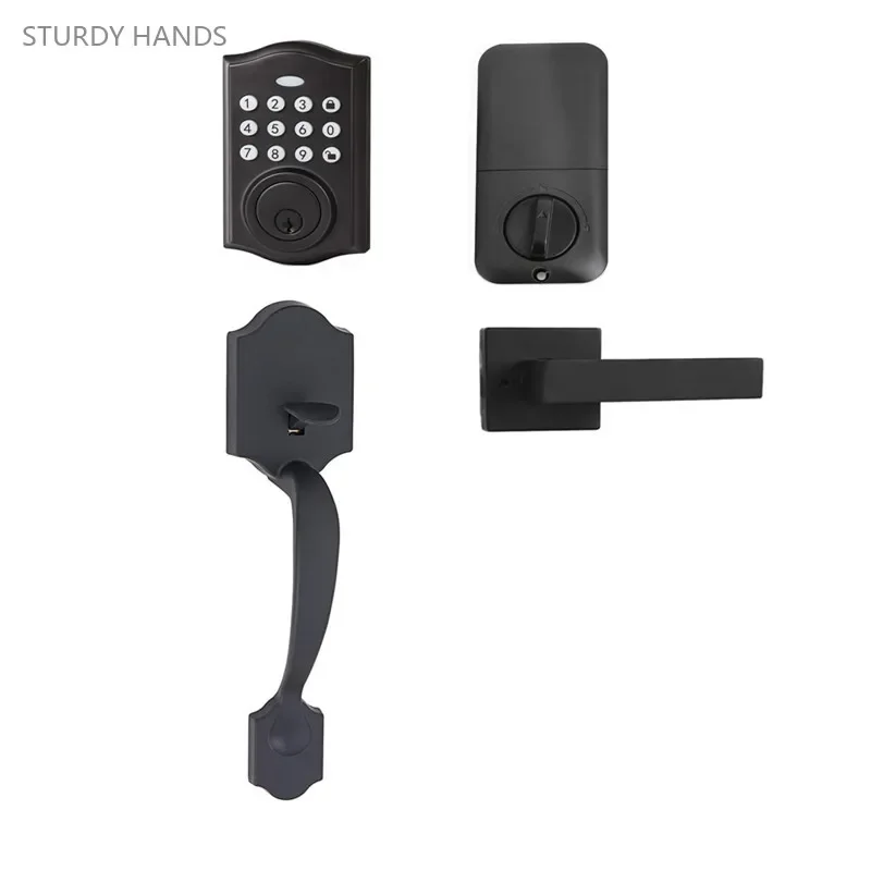 New Door Installation Smart Door Lock High Quality Outdoor Password Smart Lock Home Door Handle Mechanical Lock with Key