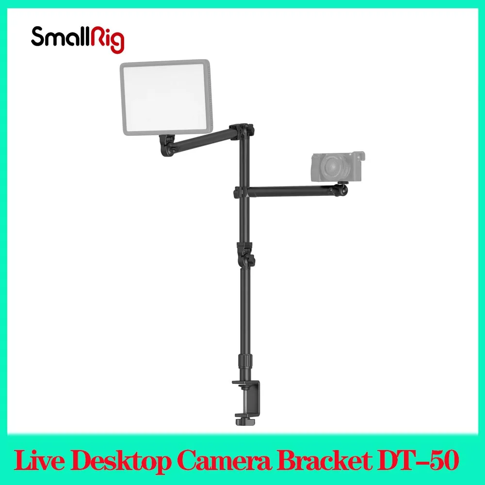 SmallRig Live Desktop Camera Bracket DT-50 4456 Adjustable height Light Stand Cell phone Clip Arm Support Bracket Accessories