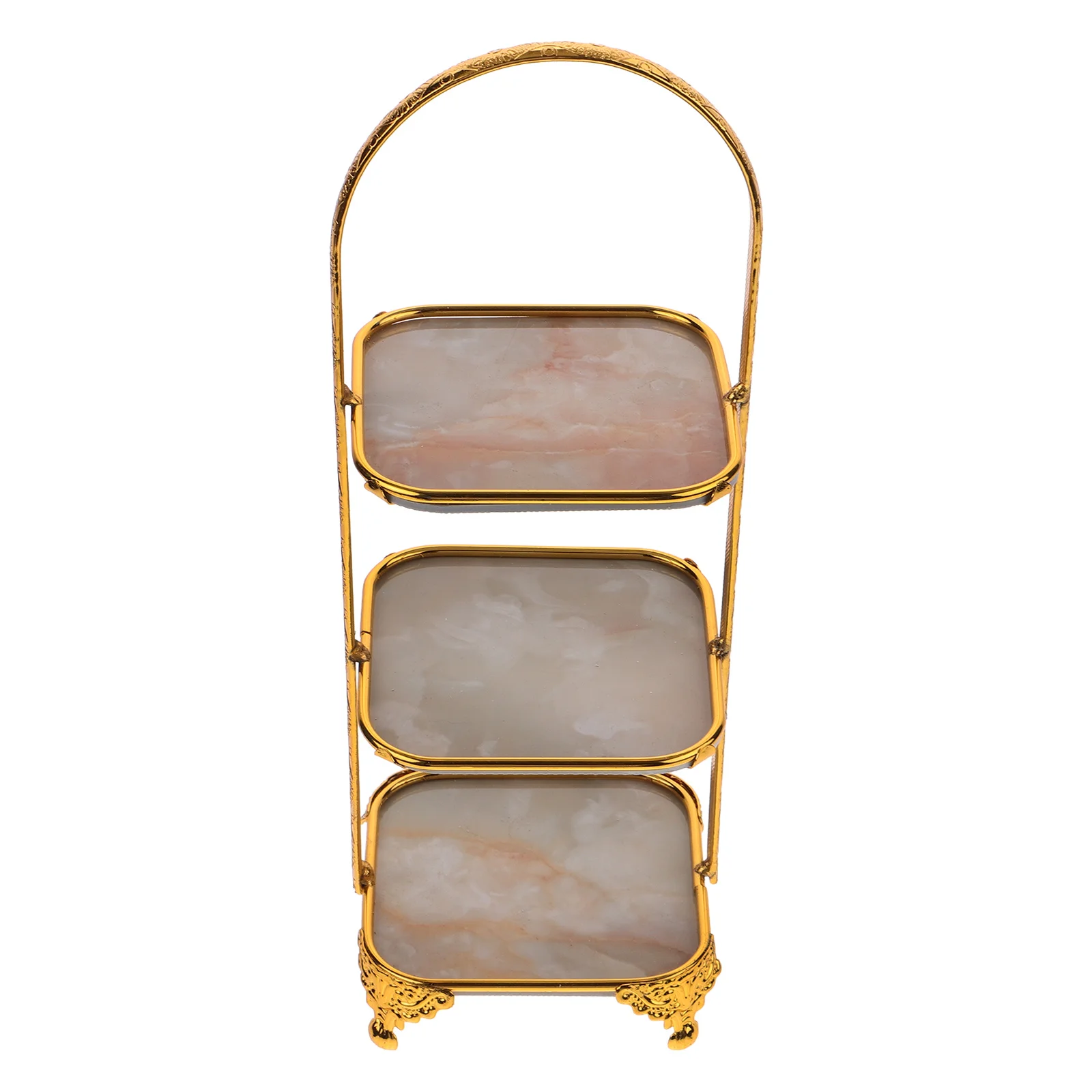 

3 Tier Iron Cupcake Stand Multi Layer Dessert Tray Wedding Event Tabletop Display Stand Cupcake Holder Cake Serving Tray