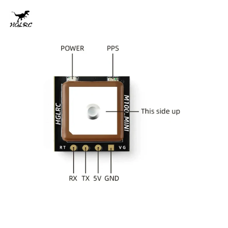 HGLRC M100-5883 GPS-module met kompas Keramische antenne ingebouwde LED-indicatoren 21x21mm voor RC-vliegtuig FPV Long Rang