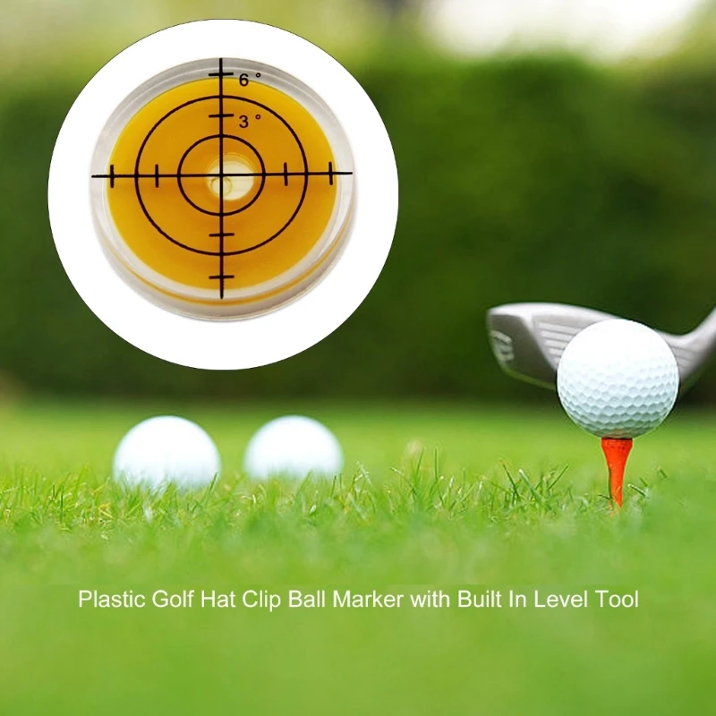 Golfball Marker Golfs Putting Aid Round Bubble Levels High Reader