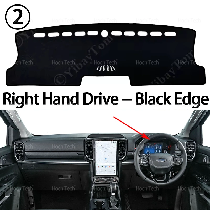 Anti-Rutsch-Matte Armaturenbrett-Abdeckung Pad für Ford Everest Ranger Wildtrak Raptor T9 2022–2025 Sonnenschirm Dashmat Teppich Autozubehör – Detail 9