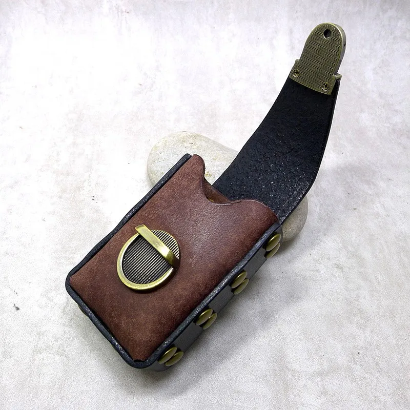 Blongk Genuine Leather Folding Glasses Case Waist Bag Belt Pack Men Women MBD-ZDS