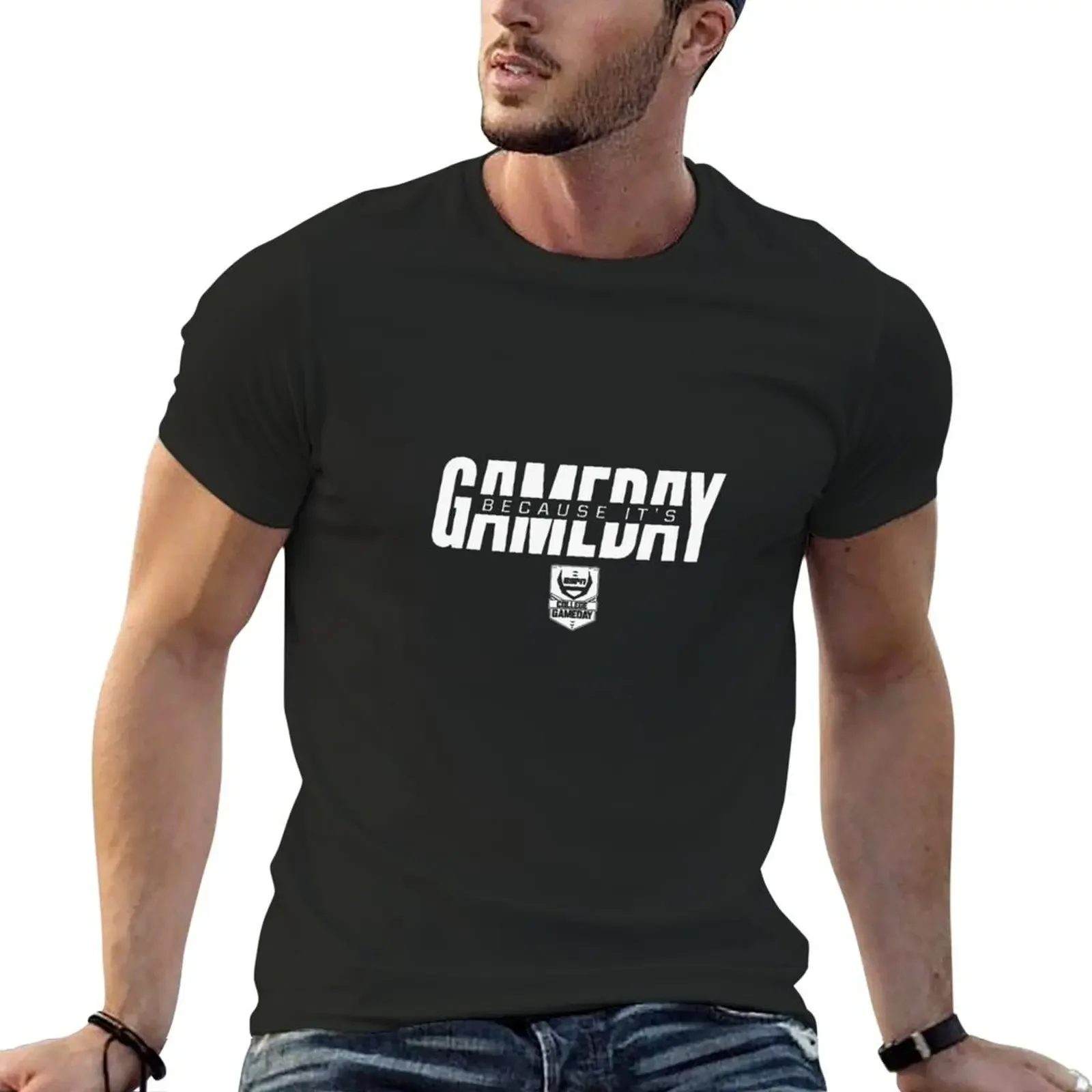 

ESPN College GameDay Because Its GameDay White Logo V1 T-Shirt animal prinfor boys custom shirt fruit of the loom mens t shirts