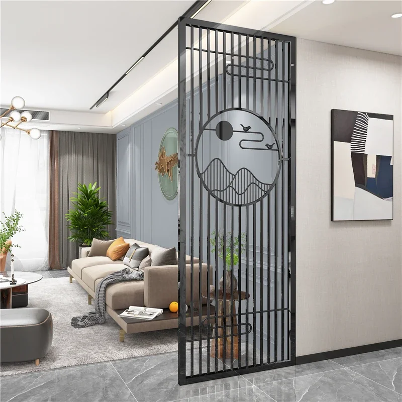 Custom wrought-iron stainless steel screen partition office simple modern living room bedroom household entrance block porch