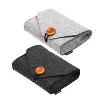 Power Adapter Case Storage Bag Felt Portable Electronic Accessories Storage Bag Portable USB Travel Cable Organizer Electronic