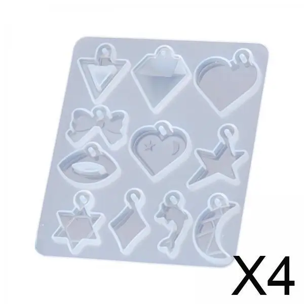 

Набор для изготовления украшений из силиконовой эпоксидной смолы: формы для подвесок, серег, ожерелий, брелоков и декора для дома