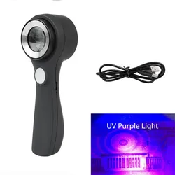 Chargeable LED Illuminated Lighted Magnifier 60X Uv Illuminated Light Handheld Magnifying Glass  for Reading Coins Jewelry