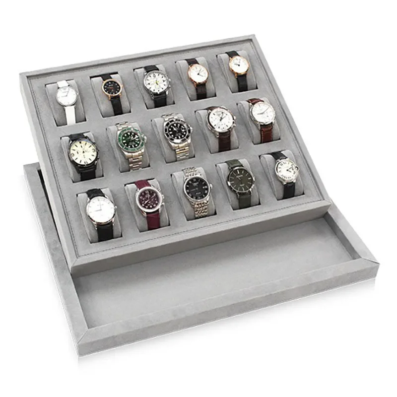 Big Size Watch Box Organizer 24 Slots Live Watch Stand Boxes Storage Mechanical Watches Display Tray Collection Accessories Gift