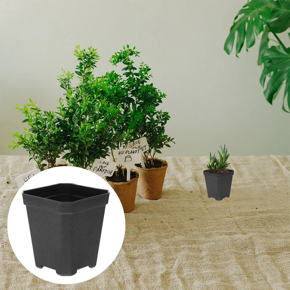 20Pcs Nursery Pots Plastic Seedling Pots with Drainage Holes Lightweight Planters for Garden Home Balcony Indoor Plant Supplies