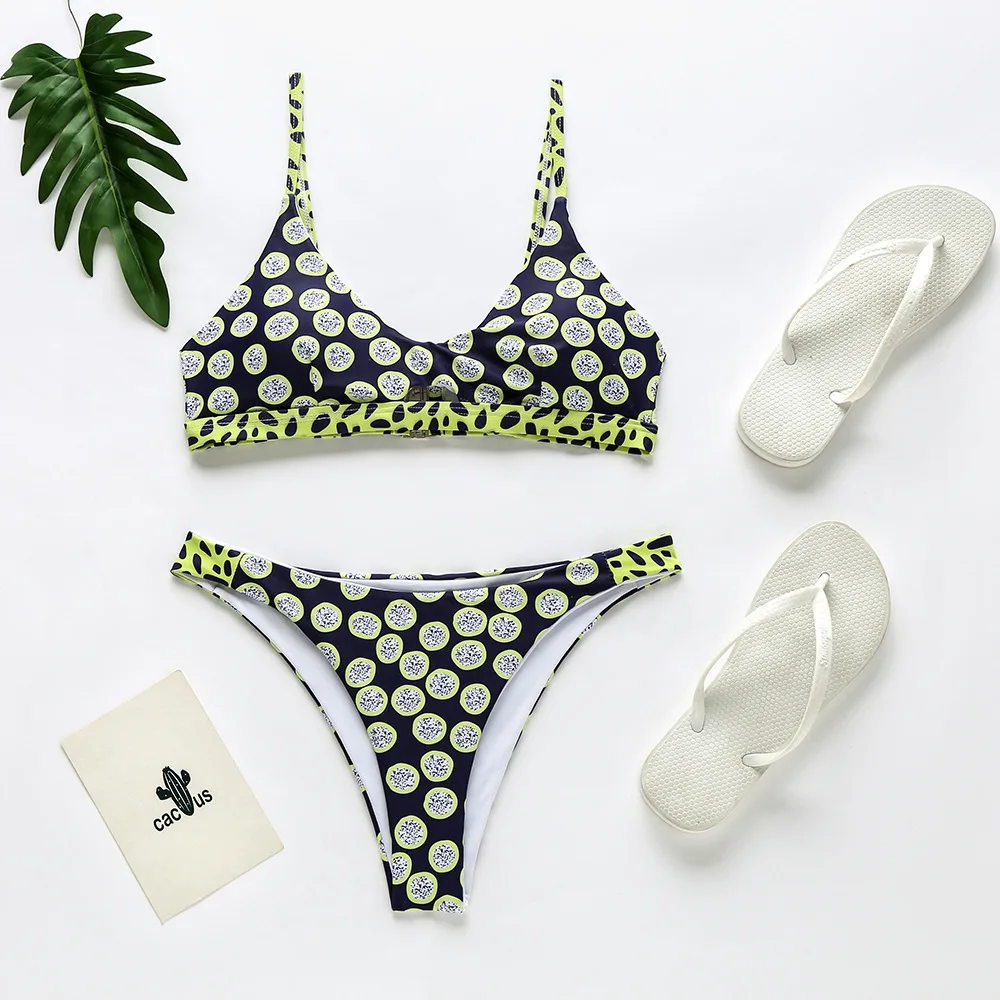 Sexy Polka Dot Bikini 2024 Women Swimsuit Female Brazilian Swimwear Two pieces bikini set Hollow out High cut Bathing Suit Swim