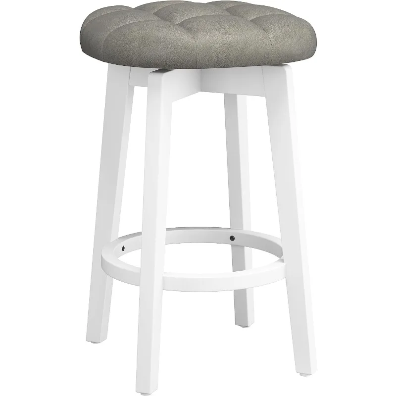 Odette Wood Backless Counter Altura Swivel Stool