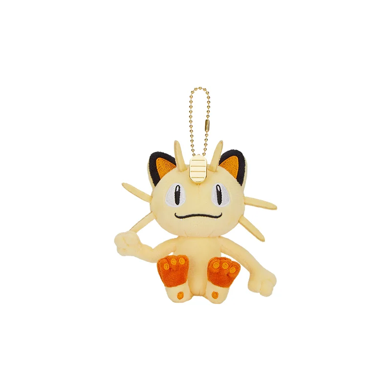 本物のポケモンセンターゴールドグリーンブラックイエローシリーズニャースさまざまなかわいいソフトフォームぬいぐるみペンダントキーホルダーギフト