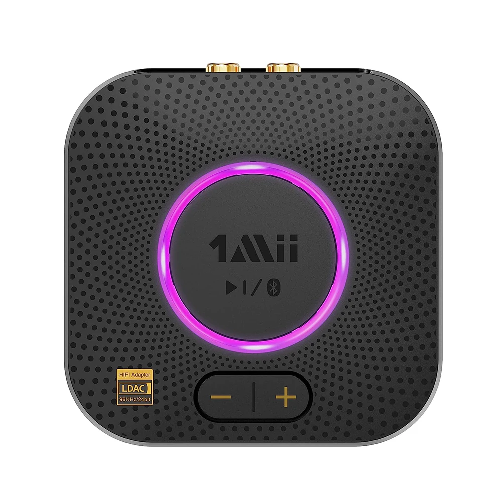 1Mii B06S+ Streaming Music Receiver Wireless Bluetooth 5.1 Audio Receiver RCA & AUX Out Bluetooth Audio for Speakers