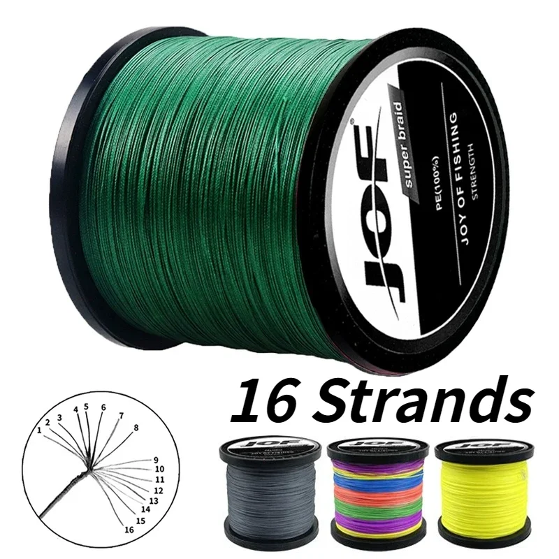 New Upgrade 16 Strands PE Braided Fishing Line Smooth Multifilament 1000M Long Distance Throwing Floting Wire 0.16-0.80mm Pesca