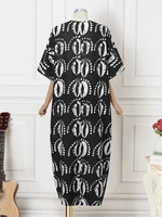 Plus Size 5XL VONDA Vintage Maxi Dress Women Printed Vetido 2025 Summer Party 3/4 Sleeve Bohemian Patchwork Robe Casual Sundress - Image 5