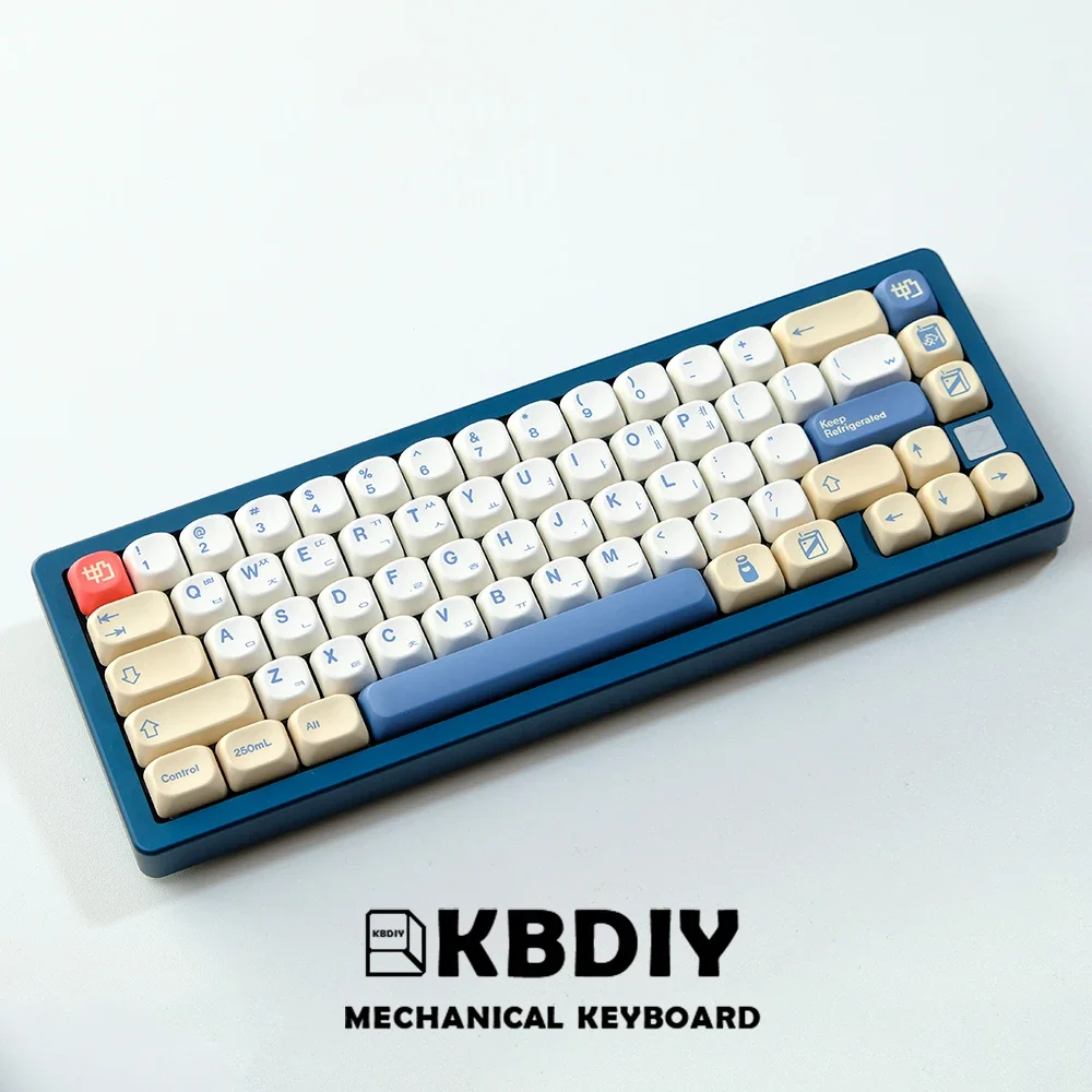 KOA Keycaps GMK Soymilk 140 Keys PBT Keycap Similar MOA Japanese Korean Russian Keycap 7u MAC ISO For Mechanical Keyboard