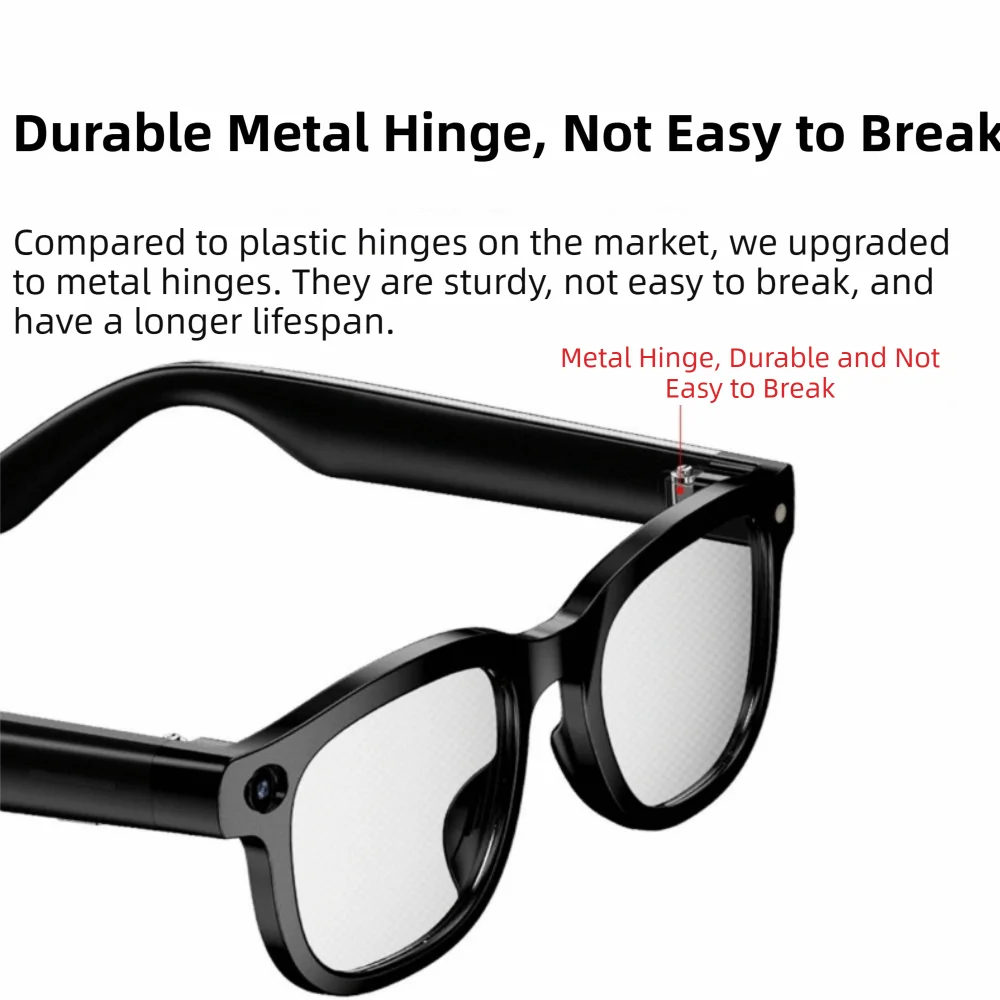 Real-time Translation AI Smart Glasses Anti-Blue Light 1080P Video Recording Smart AI Glasses Bluetooth Audio AI Voice