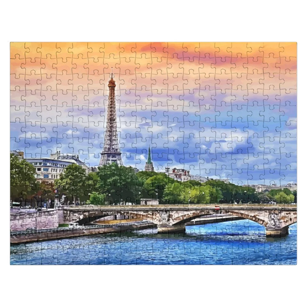 

Paris - on the Seine Jigsaw Puzzle Novel Toys For Children 2022 Custom Wooden Gift Personalized Toys