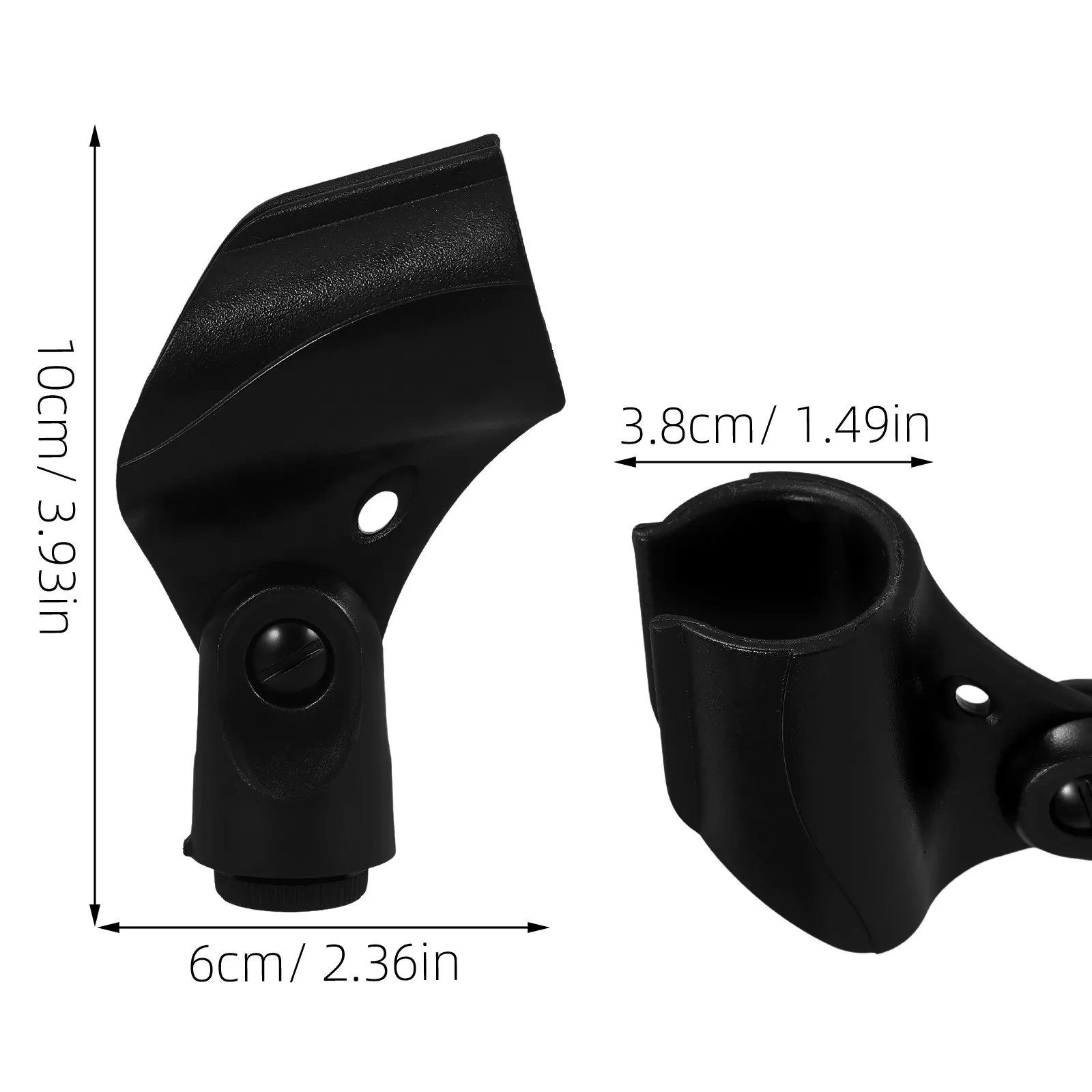 Plastic Microphone Clip Holder Adjustable U-Clamp Mic Stand Clip for 28.5mm to 45Mm Mics Stable Secure Grip Reusable Smooth
