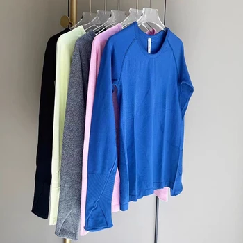 ليمون سويفتلي تيك 2.0 المرأة الرياضية طويلة الأكمام تي شيرت تنفس التجفيف السريع اليوغا اللياقة البدنية الجري قمصان طويلة الأكمام