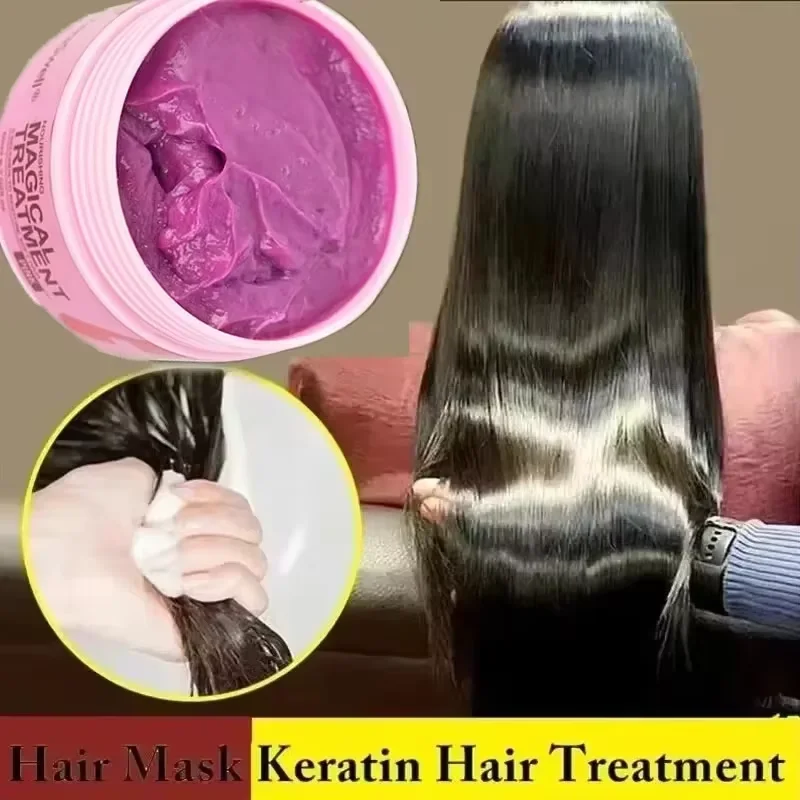 

Magical Keratin Hair Mask 5 Seconds Repair Damaged Frizzy Hair Soft Smooth Shiny Nutrition Deep Moisturizer Nourishing Hair Care