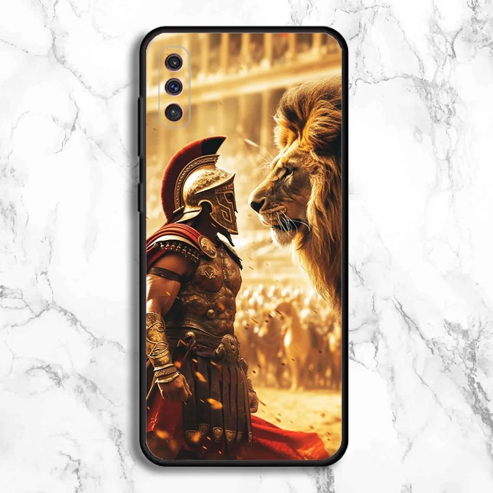 Spartan Phone Case For Samsung Galaxy A13,A21s,A22,A31,A32,A52,A53,A71,A80,A91 Soft Black Phone Cover