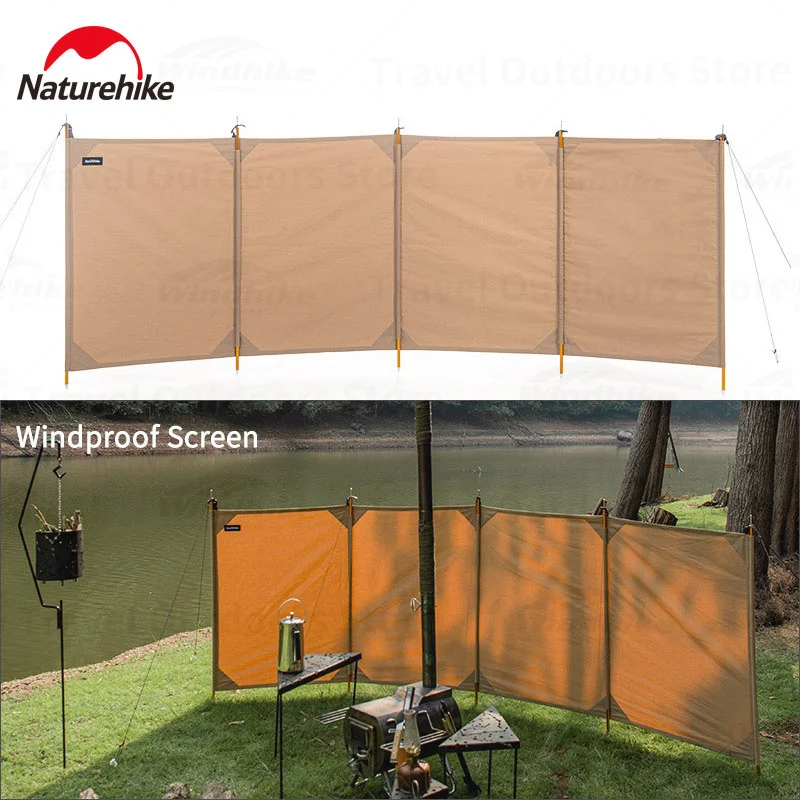 Naturehike Outdoor Camping Picnic Cooking Burner Windproof Screen Large Size Aluminum Foldable Windshield Camping Supplies