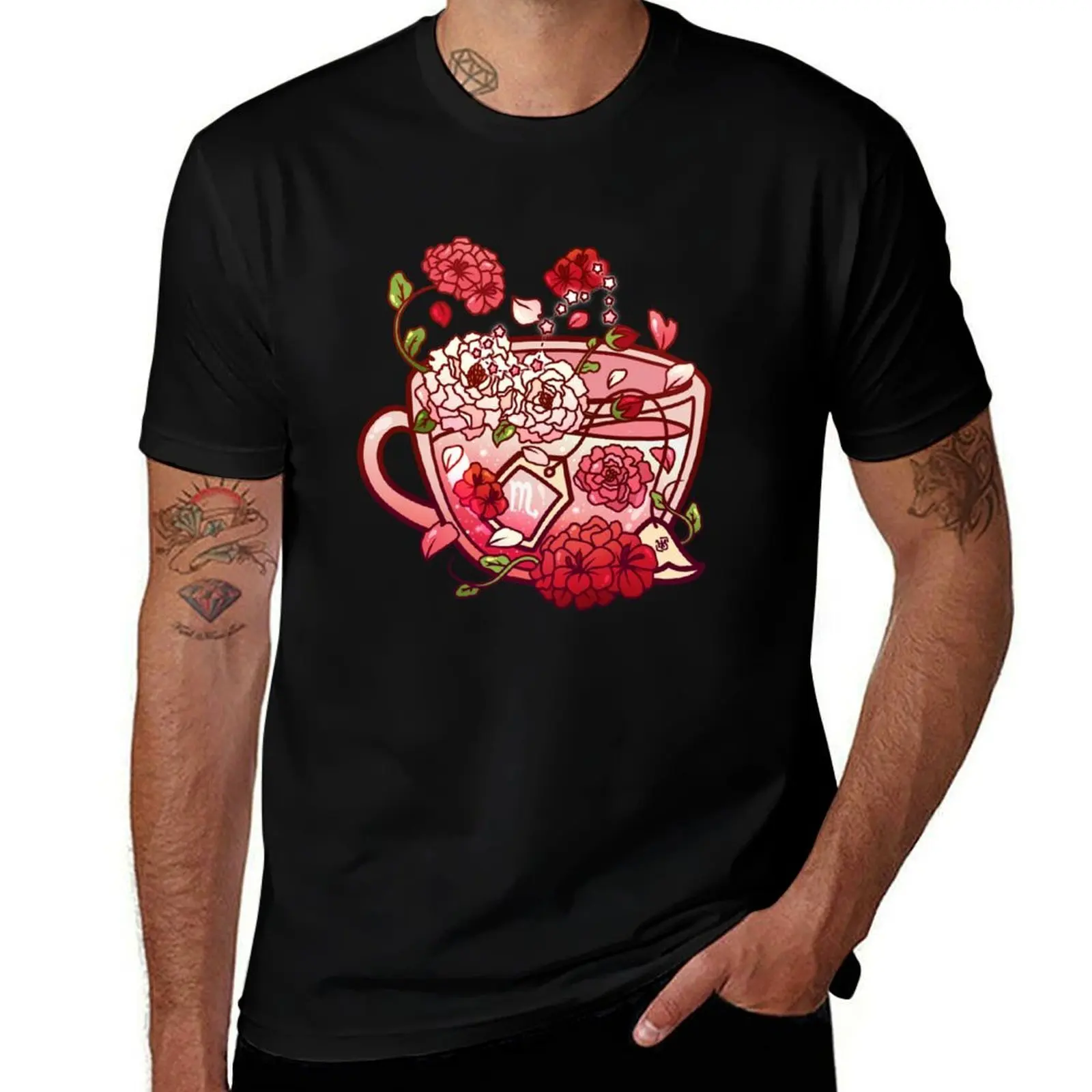 Scorpio Zodiac Teacup T-Shirt Daily Wear Print T-Shirt