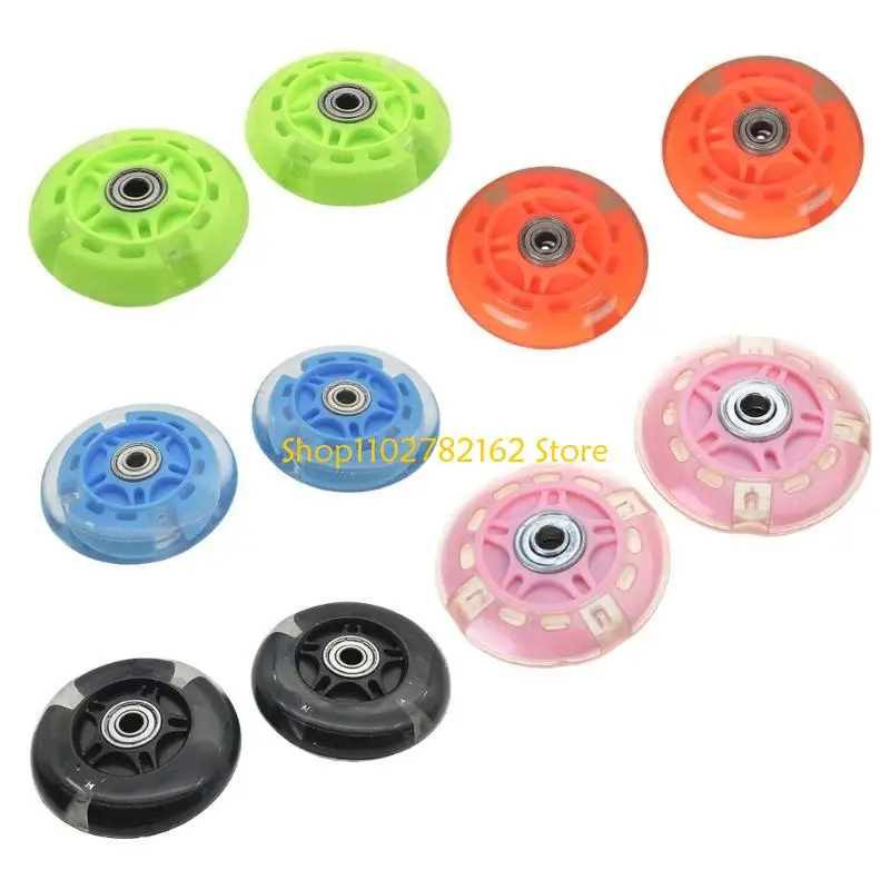 547B 2pcs Mountain Skateboards Wheel Colorful Light Thickness Kids Scooters Wheel Enhances Cycling Enjoyment